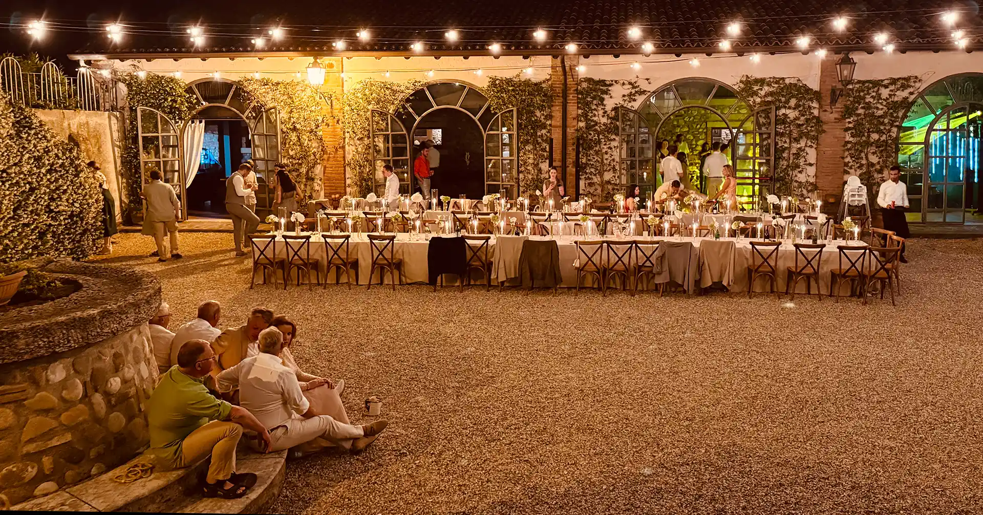 abendliche Atmospäre bei einer Hochzeit am Gardasee
