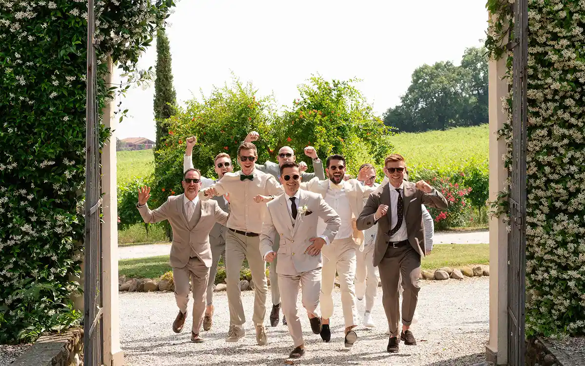 Jungesellen rennen in Italien